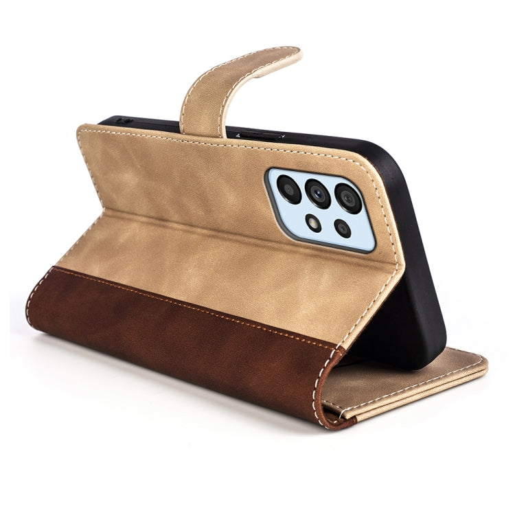 For Samsung Galaxy A53 5G Stitching Horizontal Flip Leather Phone Case