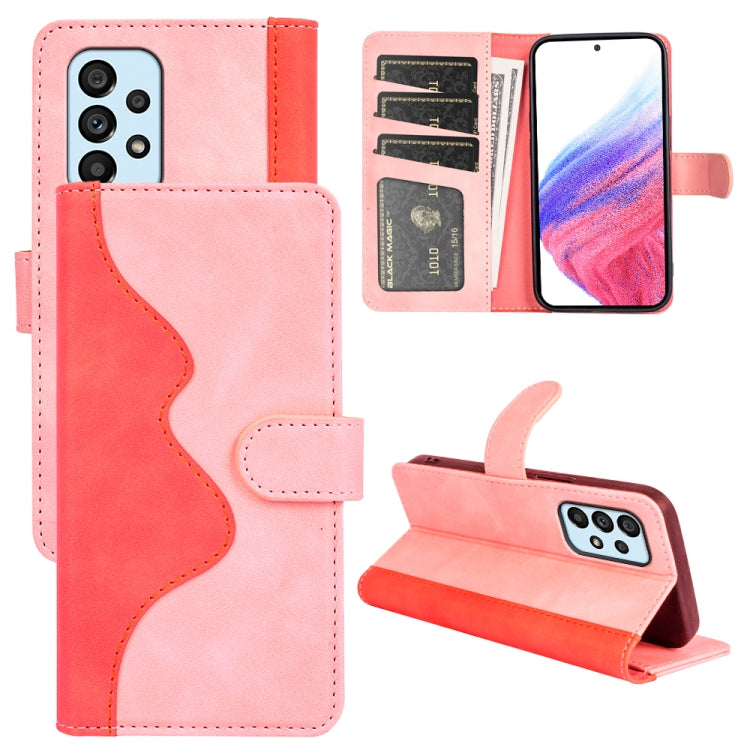 For Samsung Galaxy A53 5G Stitching Horizontal Flip Leather Phone Case