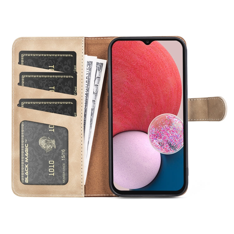 For Samsung Galaxy A13 4G Stitching Horizontal Flip Leather Phone Case