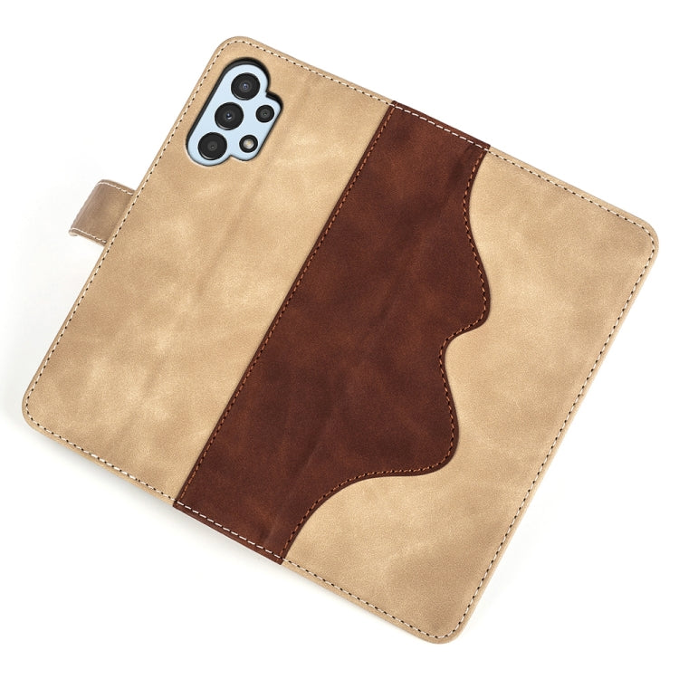 For Samsung Galaxy A13 4G Stitching Horizontal Flip Leather Phone Case