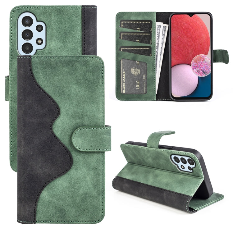 For Samsung Galaxy A13 4G Stitching Horizontal Flip Leather Phone Case