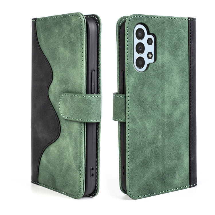 For Samsung Galaxy A13 4G Stitching Horizontal Flip Leather Phone Case