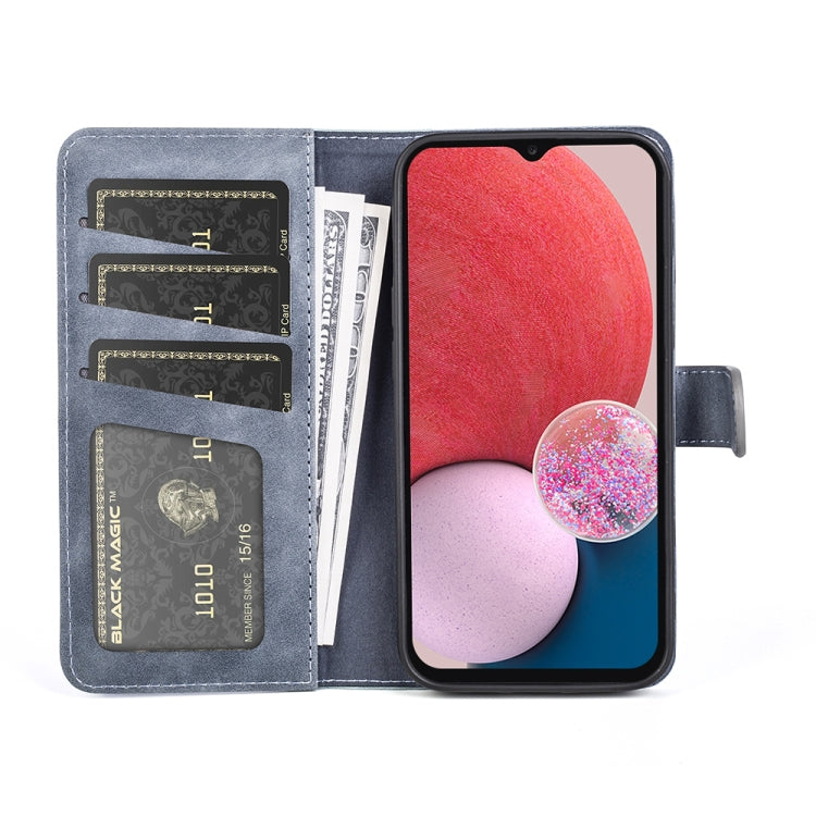 For Samsung Galaxy A13 4G Stitching Horizontal Flip Leather Phone Case