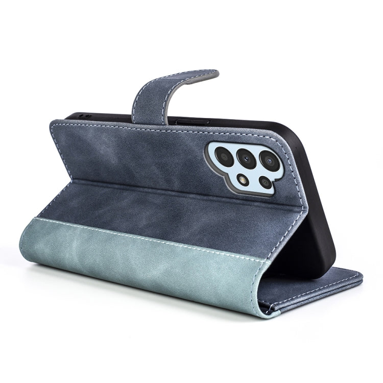 For Samsung Galaxy A13 4G Stitching Horizontal Flip Leather Phone Case