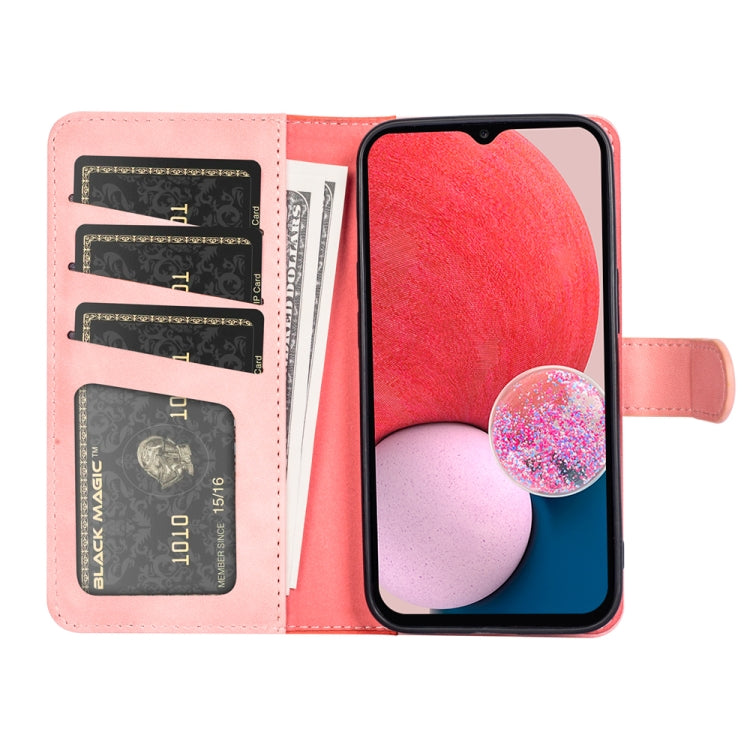 For Samsung Galaxy A13 4G Stitching Horizontal Flip Leather Phone Case
