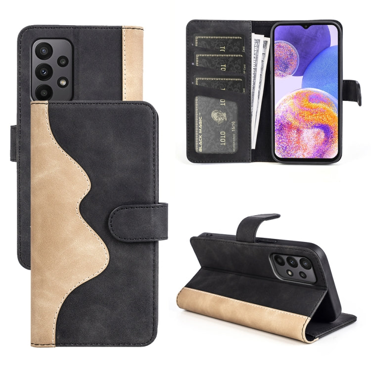 For Samsung Galaxy A23 5G Stitching Horizontal Flip Leather Phone Case