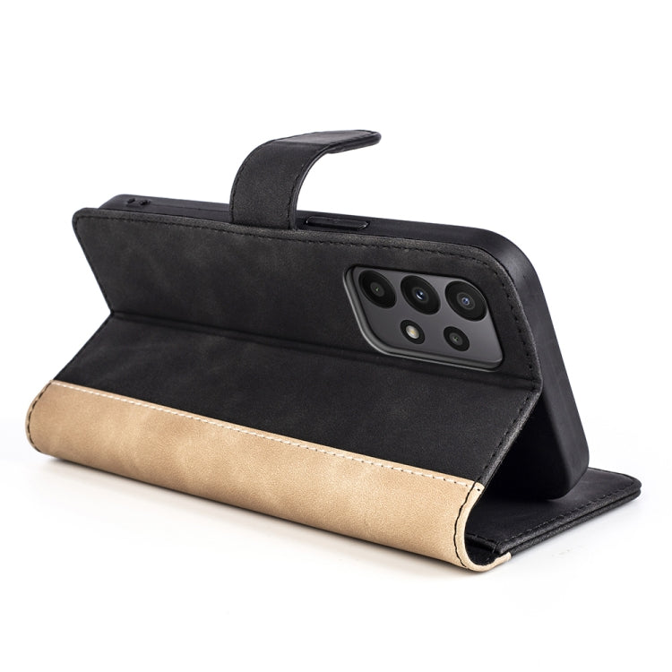 For Samsung Galaxy A23 5G Stitching Horizontal Flip Leather Phone Case