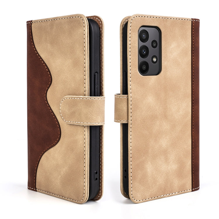 For Samsung Galaxy A23 5G Stitching Horizontal Flip Leather Phone Case