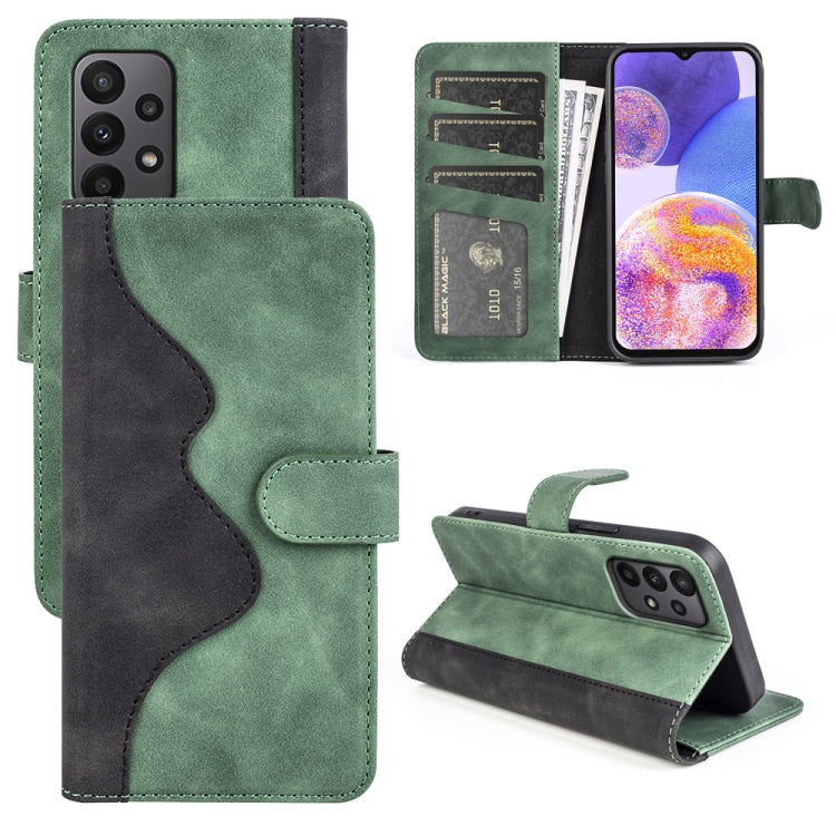 For Samsung Galaxy A23 5G Stitching Horizontal Flip Leather Phone Case