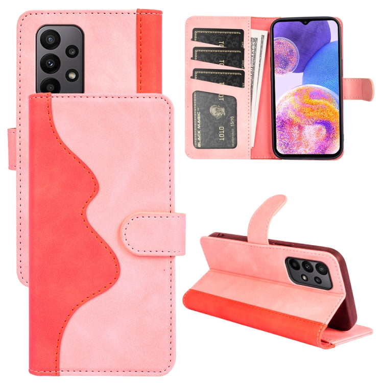 For Samsung Galaxy A23 5G Stitching Horizontal Flip Leather Phone Case