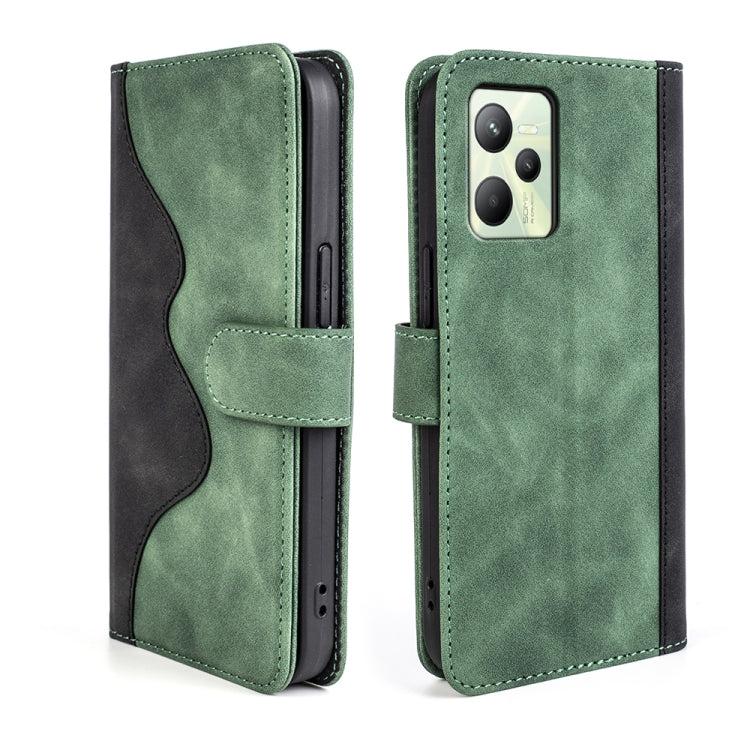 For OPPO Realme C35 Stitching Horizontal Flip Leather Phone Case