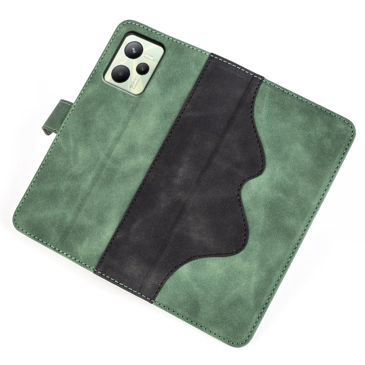 For OPPO Realme C35 Stitching Horizontal Flip Leather Phone Case