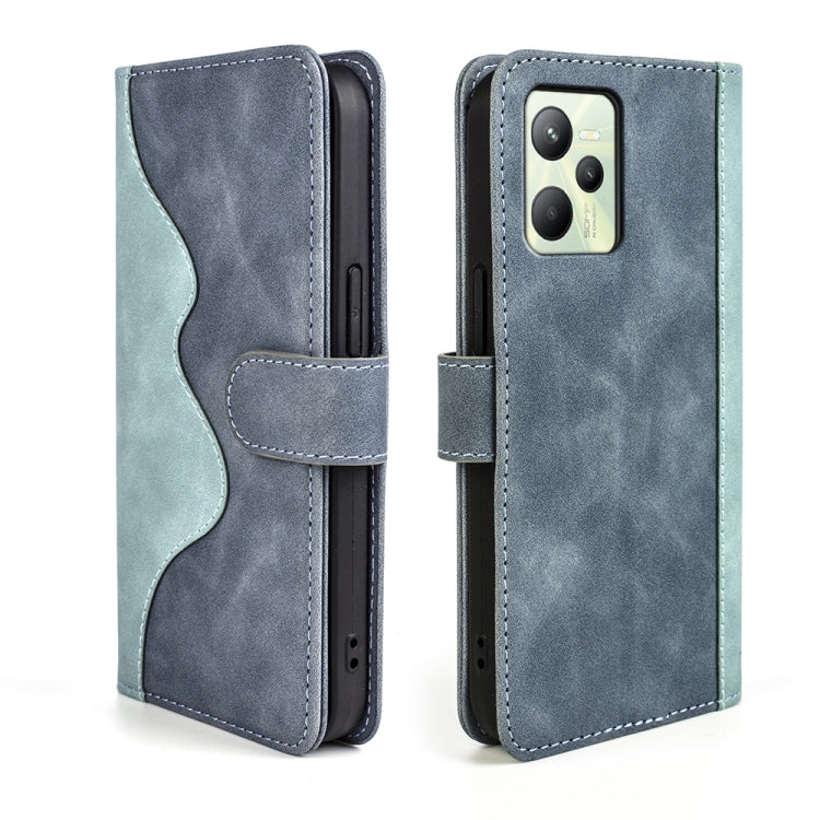 For OPPO Realme C35 Stitching Horizontal Flip Leather Phone Case