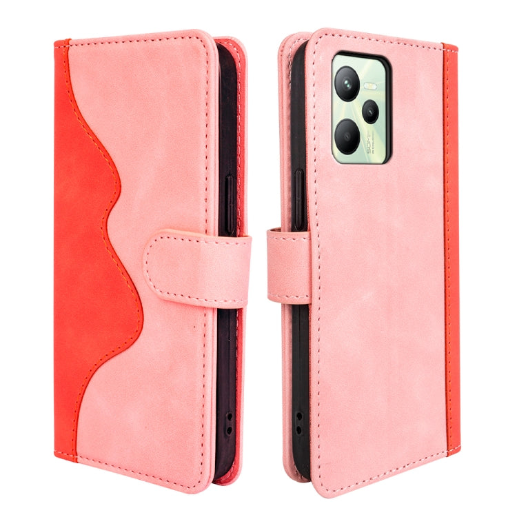 For OPPO Realme C35 Stitching Horizontal Flip Leather Phone Case