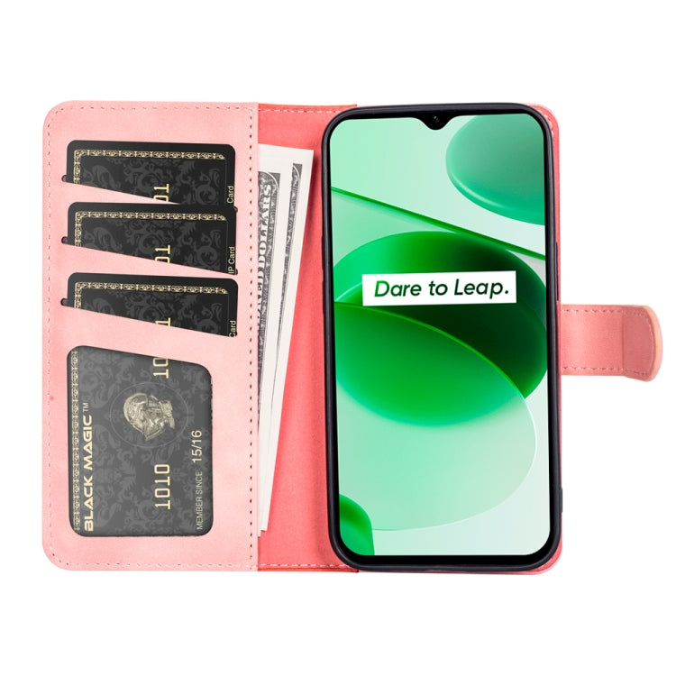 For OPPO Realme C35 Stitching Horizontal Flip Leather Phone Case