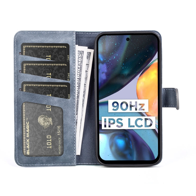 For Motorola Moto G22 4G Stitching Horizontal Flip Leather Phone Case