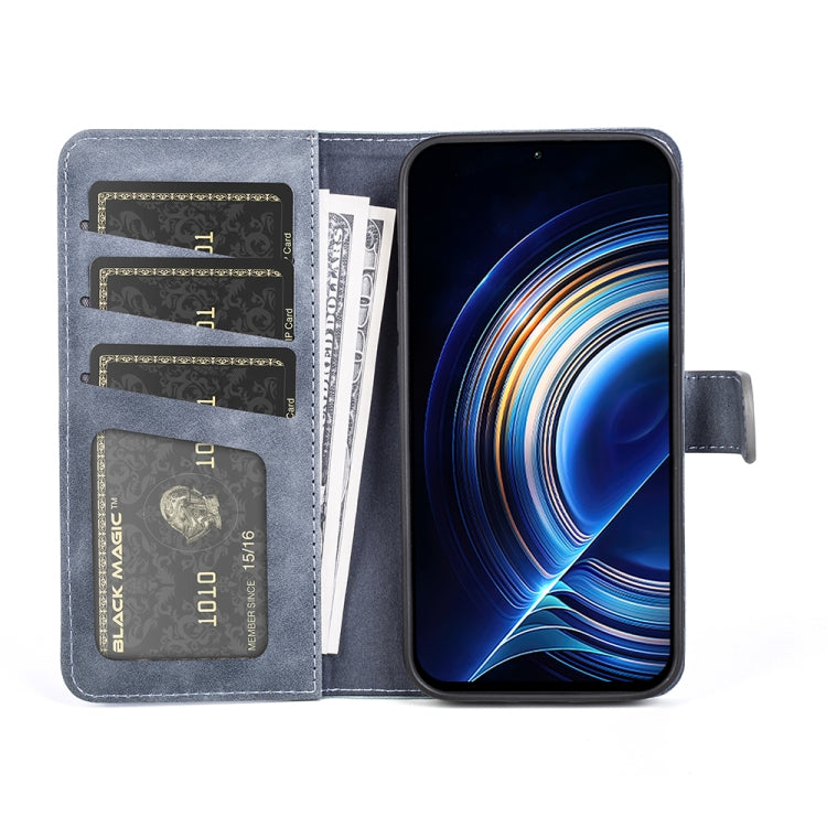 For Xiaomi Redmi K50 Stitching Horizontal Flip Leather Phone Case