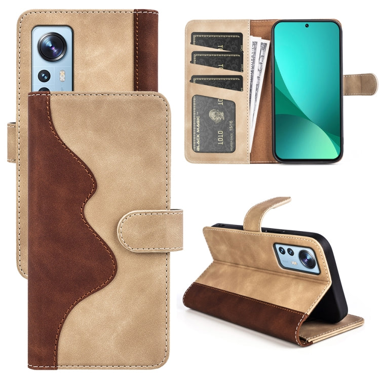 For Xiaomi 12 Stitching Horizontal Flip Leather Phone Case