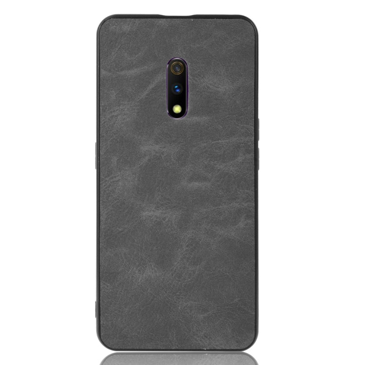 Shockproof Sheep Skin PC + PU + TPU Case for OPPO K3/Realme X(Black)