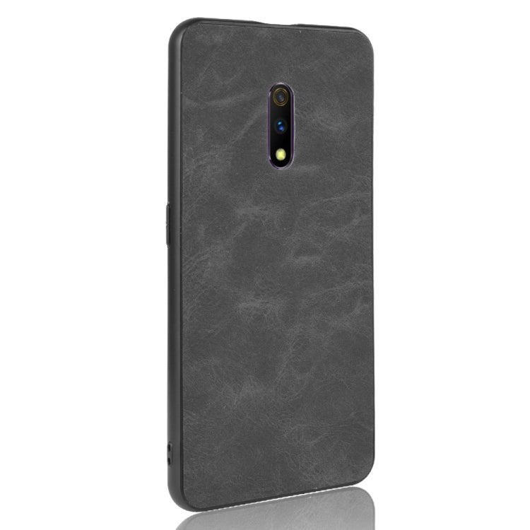 Shockproof Sheep Skin PC + PU + TPU Case for OPPO K3/Realme X(Black)