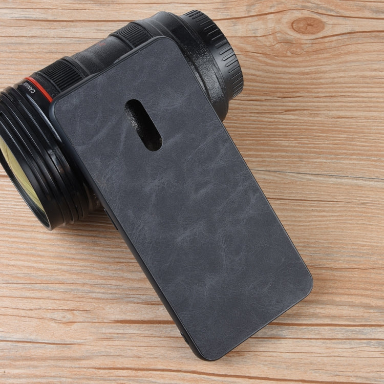 Shockproof Sheep Skin PC + PU + TPU Case for OPPO K3/Realme X(Black)