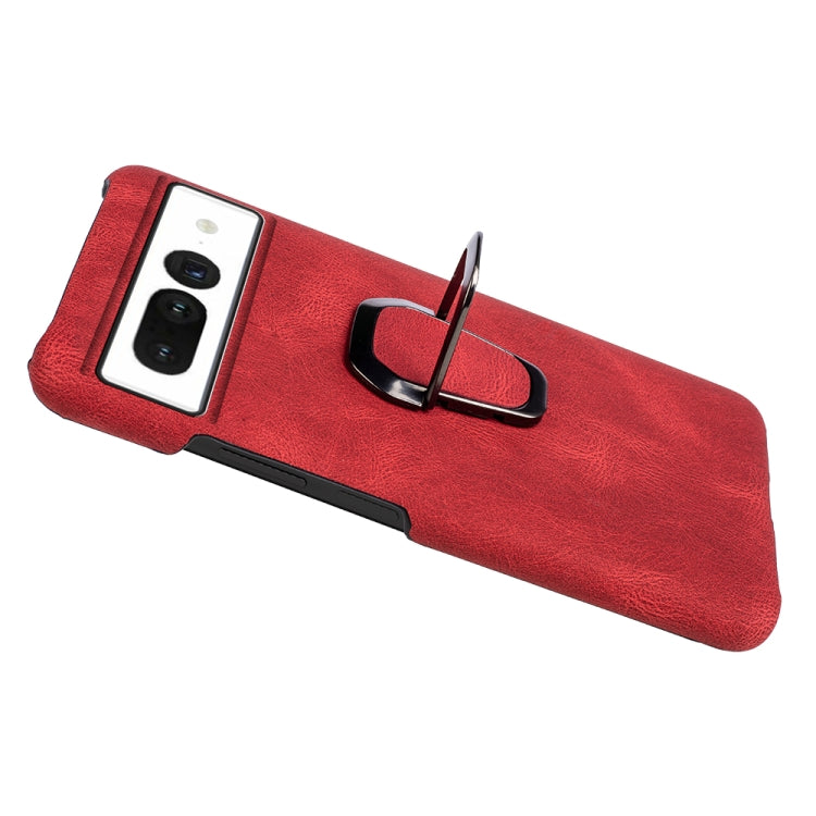 For Google Pixel 7 Ring Holder PU Phone Case