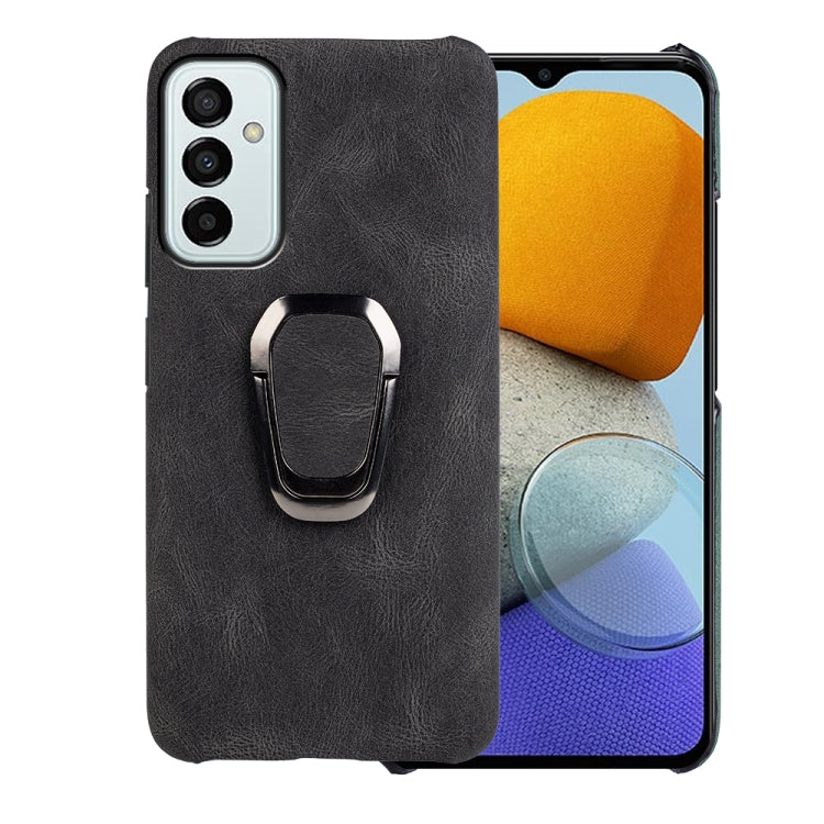 For Samsung Galaxy M53 Ring Holder PU Phone Case