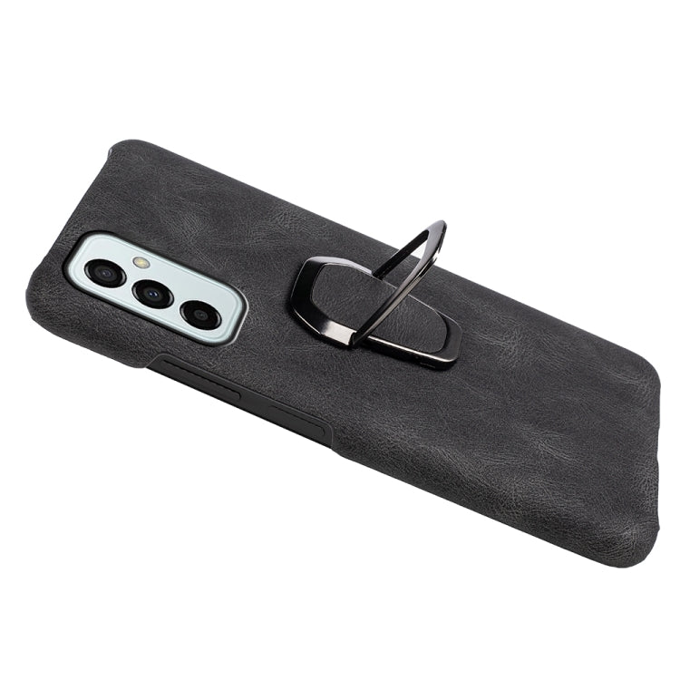 For Samsung Galaxy M53 Ring Holder PU Phone Case