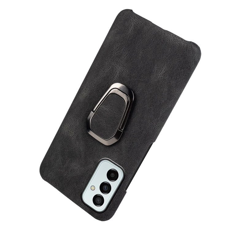 For Samsung Galaxy M53 Ring Holder PU Phone Case