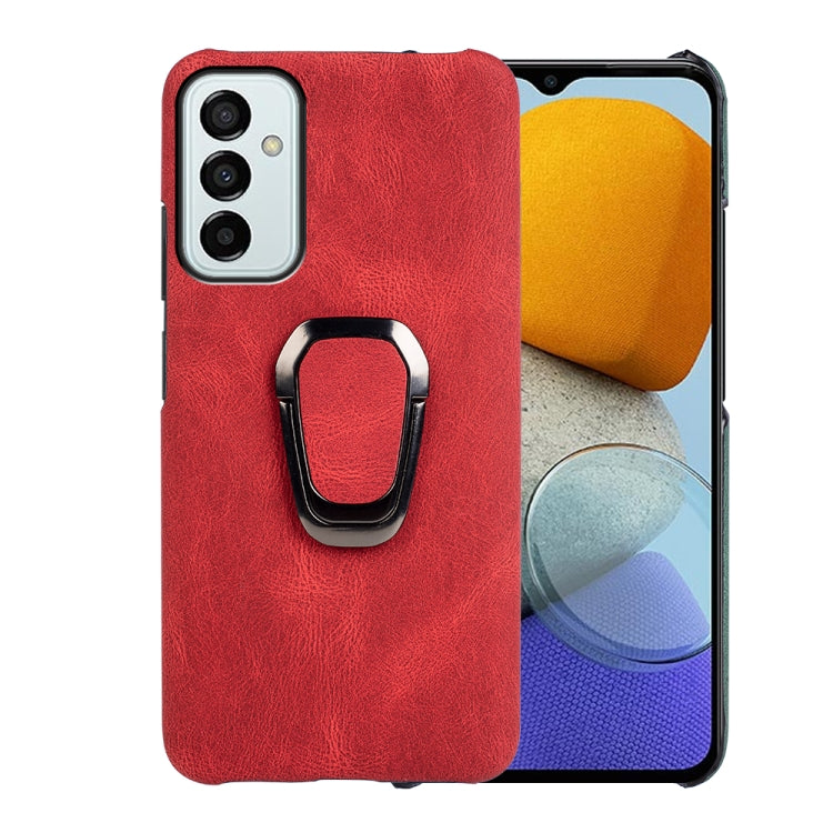 For Samsung Galaxy M53 Ring Holder PU Phone Case