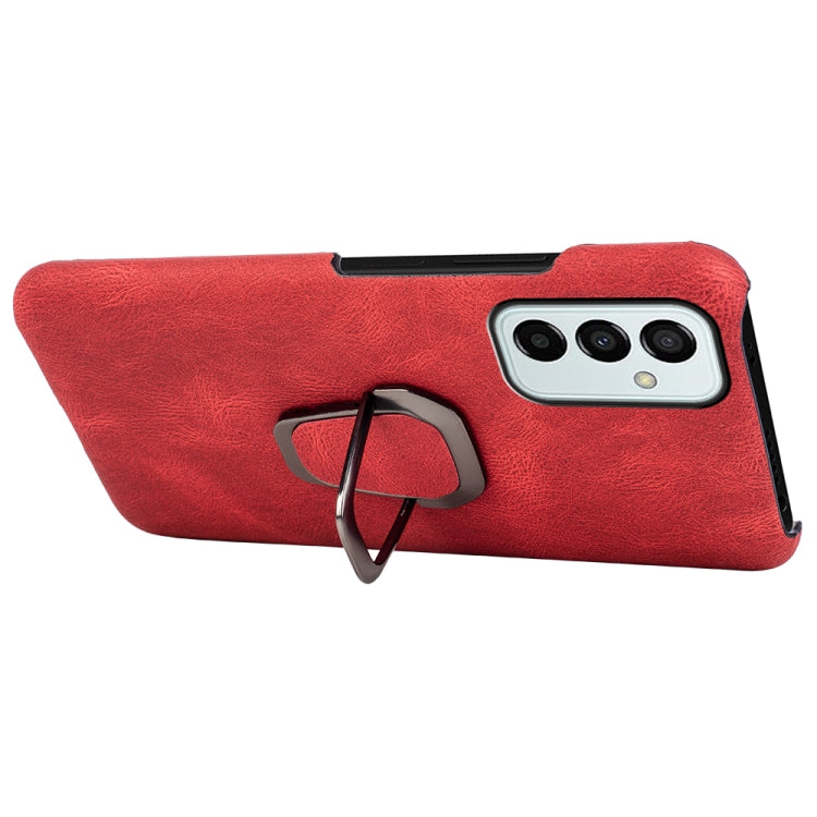 For Samsung Galaxy M53 Ring Holder PU Phone Case