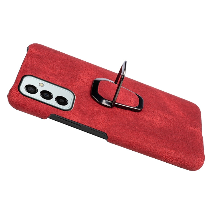 For Samsung Galaxy M53 Ring Holder PU Phone Case