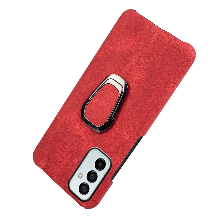For Samsung Galaxy M53 Ring Holder PU Phone Case