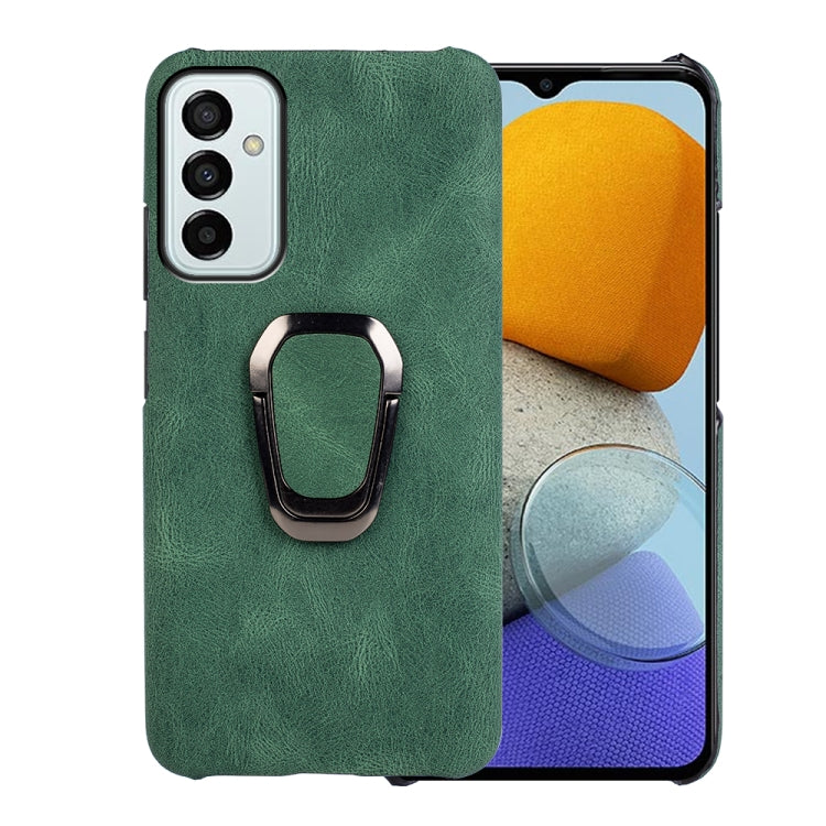For Samsung Galaxy M53 Ring Holder PU Phone Case