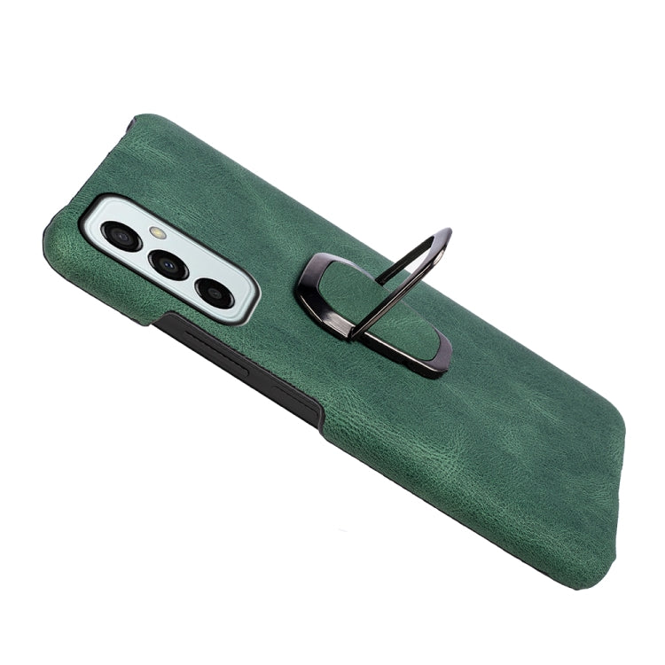For Samsung Galaxy M53 Ring Holder PU Phone Case
