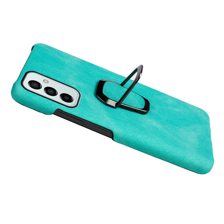 For Samsung Galaxy M53 Ring Holder PU Phone Case
