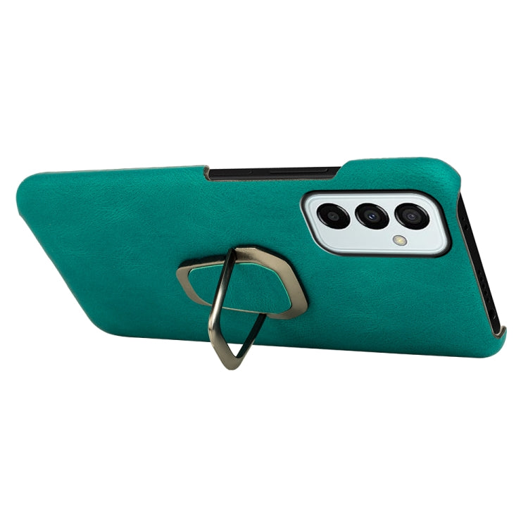 For Samsung Galaxy M53 Ring Holder PU Phone Case