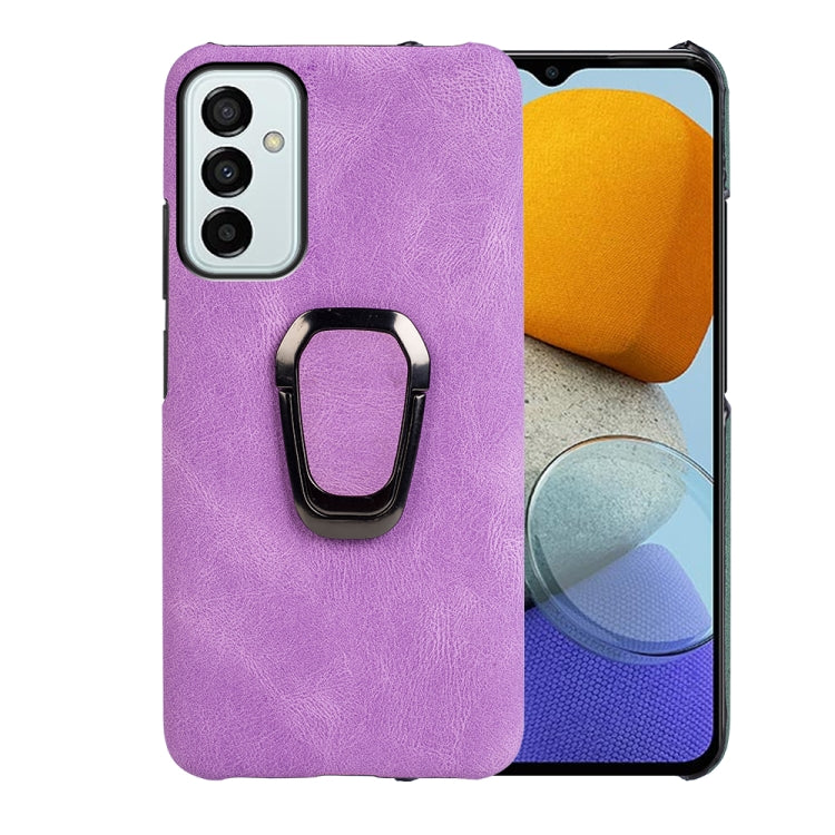 For Samsung Galaxy M53 Ring Holder PU Phone Case
