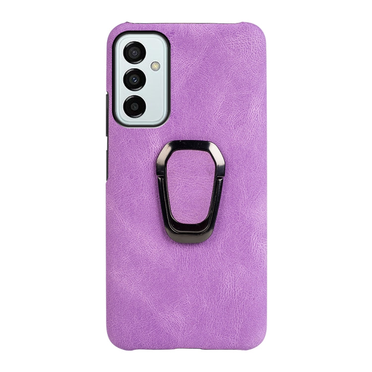 For Samsung Galaxy M53 Ring Holder PU Phone Case