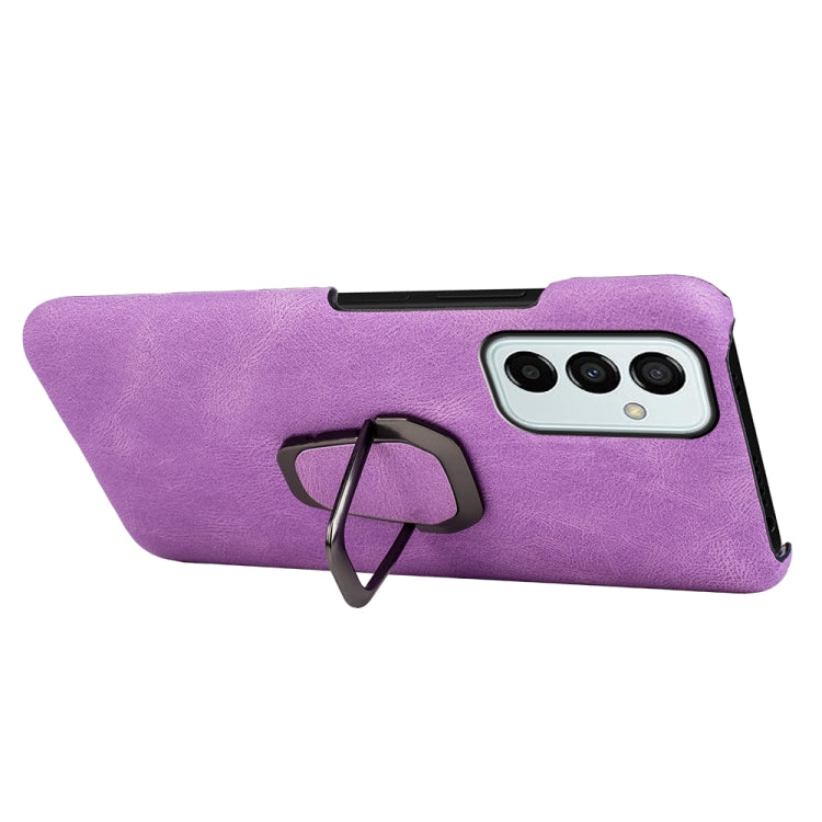 For Samsung Galaxy M53 Ring Holder PU Phone Case