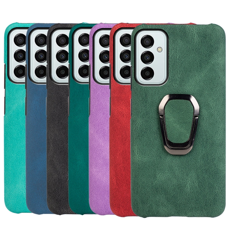 For Samsung Galaxy M53 Ring Holder PU Phone Case
