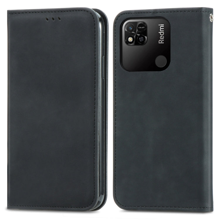 For Xiaomi Redmi 10A Retro Skin Feel Magnetic Leather Phone Case