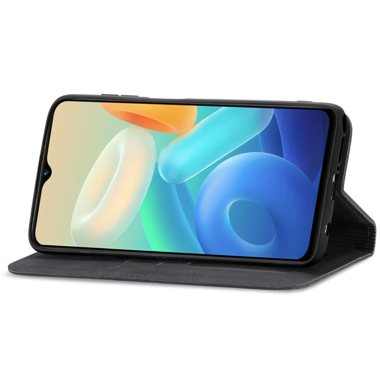 For vivo Y55 5G Retro Skin Feel Magnetic Leather Phone Case