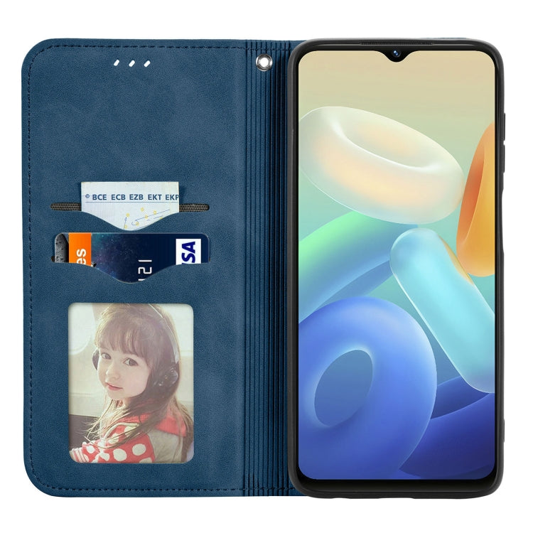 For vivo Y55 5G Retro Skin Feel Magnetic Leather Phone Case