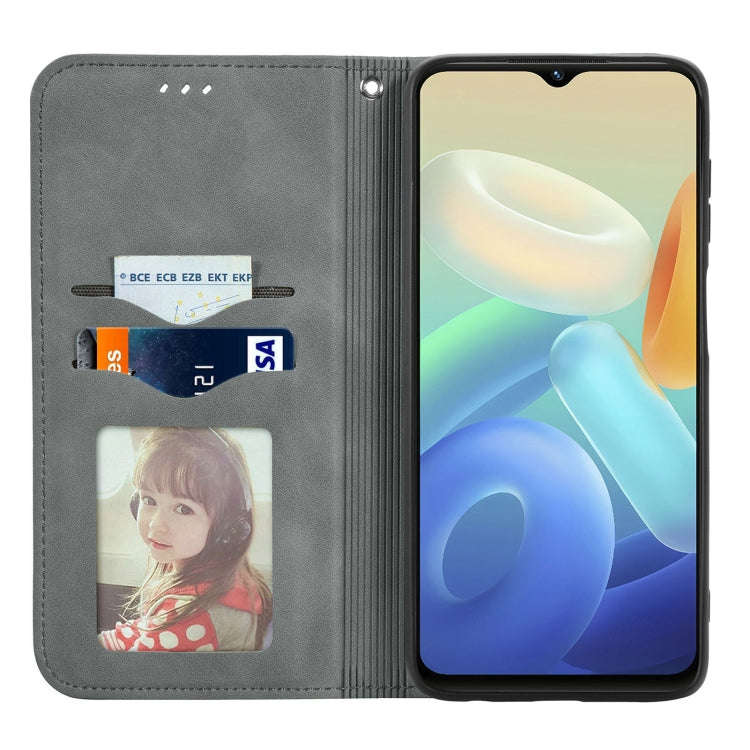 For vivo Y55 5G Retro Skin Feel Magnetic Leather Phone Case