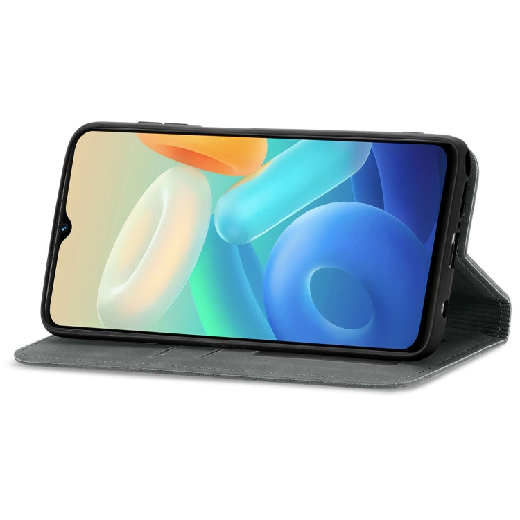 For vivo Y55 5G Retro Skin Feel Magnetic Leather Phone Case