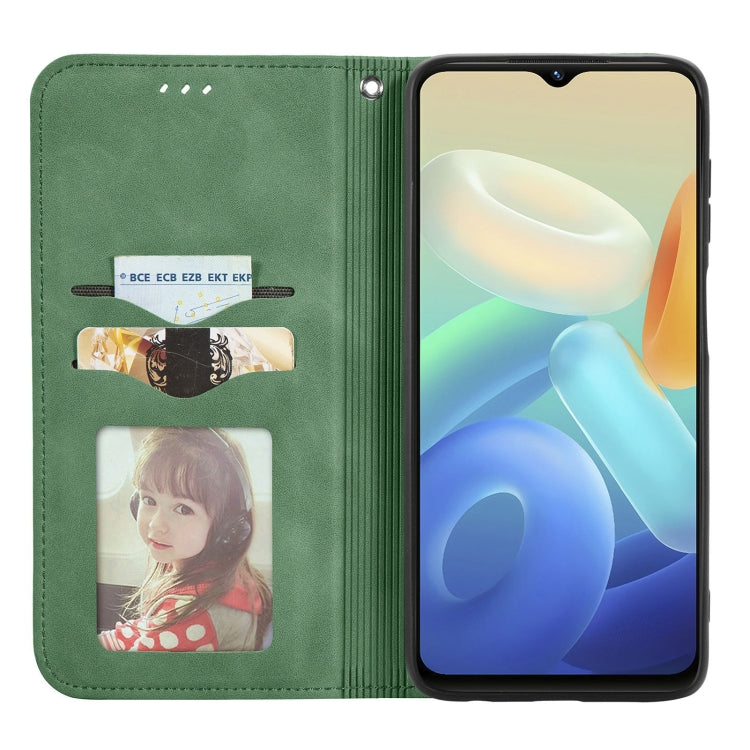 For vivo Y55 5G Retro Skin Feel Magnetic Leather Phone Case