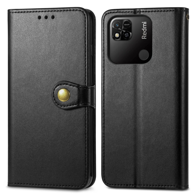 For Xiaomi Redmi 10A Retro Solid Color Buckle Leather Phone Case