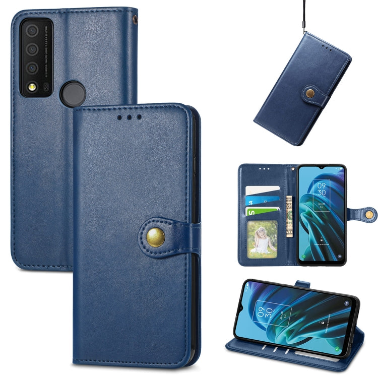 For TCL 30 XE 5G Retro Solid Color Buckle Leather Phone Case
