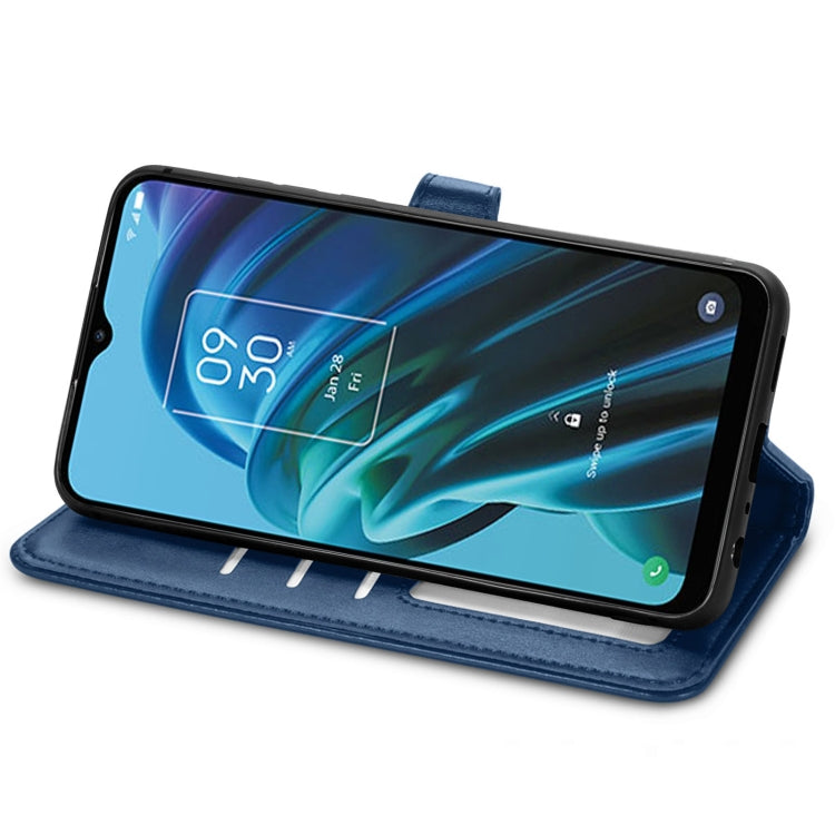 For TCL 30 XE 5G Retro Solid Color Buckle Leather Phone Case
